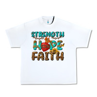 White Strength Hope Faith Urban Heavy Tee - BundleAndBundleShop