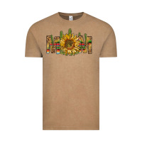 Vintage Coffee Western Mom With Sunflower Vintage Tee - BundleAndBundleShop