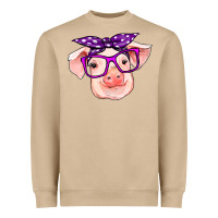 Pig With Bandana Heavyweight Sweatshirt | Teevron