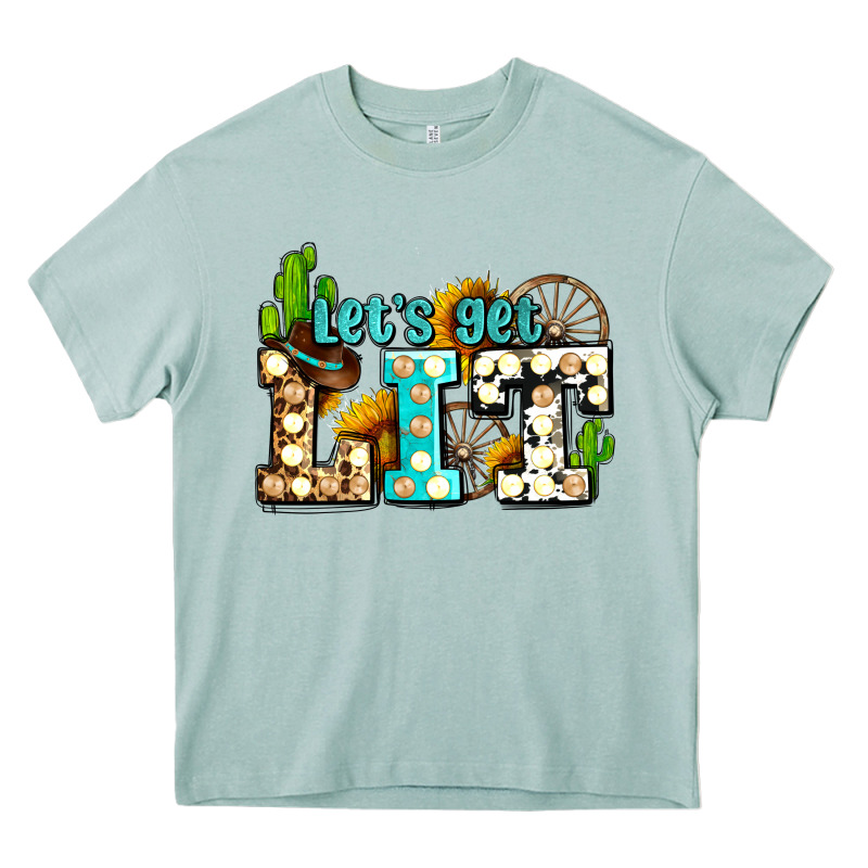 Western Lets Get Lit Ado Heavy Core Tee by AdoDesignShop | Teevron