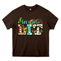 Chocolate Brown western lets get lit ado Heavy Core Tee - AdoDesignShop