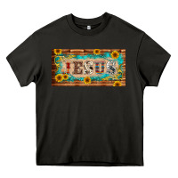 Asphalt jesus western patterns license plate template Heavy Core Tee - BarkalooDesign