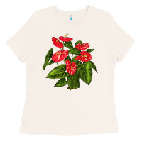Bone anthurium Ladies Tee - LillyAllenDesigns