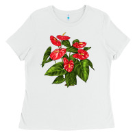 White anthurium Ladies Tee - LillyAllenDesigns