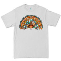 Dove Grey turquoise thanksgiving turkey rainbow Premium Tee - Jasminsmagicworld