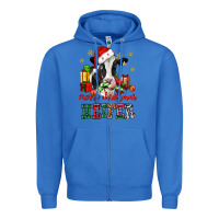 True Royal merry christmas heifer cow Zipper Hoodie - CowGirlArtShop