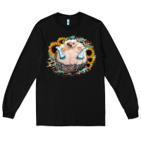 Black Hedgehog with Sunflower Long Sleeve Tee - Bettercallsaul