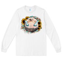 White Hedgehog with Sunflower Long Sleeve Tee - Bettercallsaul