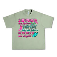 Oil Green Support The Lighters Admire The Survivors Remember The Angels Urban Heavy Tee - BundleAndBundleShop