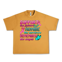 Peanut Butter Support The Lighters Admire The Survivors Remember The Angels Urban Heavy Tee - BundleAndBundleShop