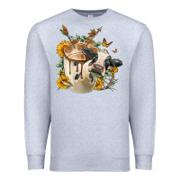 Heather Grey Black And White Cow Coffee cup Premium Sweatshirt - FaDigitalArtStudio