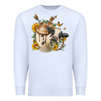 White Black And White Cow Coffee cup Premium Sweatshirt - FaDigitalArtStudio