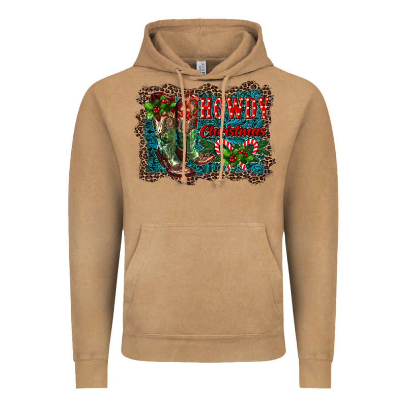 Howdy Christmas Boots Vintage Hoodie by RanaPortraitStore | Teevron
