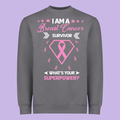 I Am A Breast Cancer Survivor What Is Your Superpower Heavyweight Sweatshirt Designed By Bettercallsaul