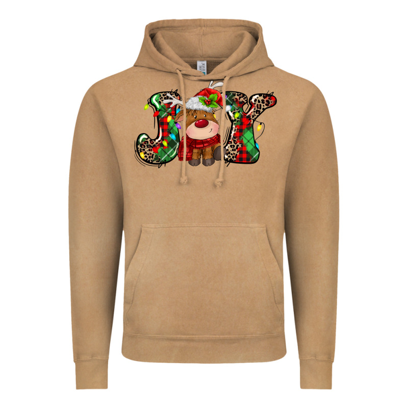 Joy Christmas Deer Vintage Hoodie by MaliasSmallBusiness | Teevron