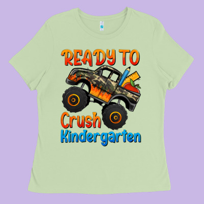 Ready To Crush Kindergarten Ladies Tee Designed By Jasminsmagicworld