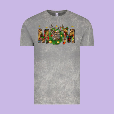 Western Mom With Reindeer Vintage Tee Designed By Bundleandbundleshop