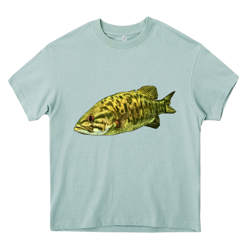 Smallmouth Bass Fish Illustrations Heavy Core Tee by LillyAllenDesigns | Teevron