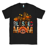 Black Western Blessed Mom With Cross Classic Tee - BundleAndBundleShop