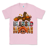 Bubblegum Pink Western Blessed Mom With Cross Classic Tee - BundleAndBundleShop