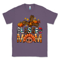 Lavender Western Blessed Mom With Cross Classic Tee - BundleAndBundleShop