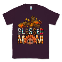 Plum Western Blessed Mom With Cross Classic Tee - BundleAndBundleShop