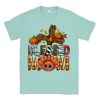 Seafoam Western Blessed Mom With Cross Classic Tee - BundleAndBundleShop