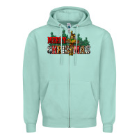 Seafoam merry christmas  cross Zipper Hoodie - CowGirlArtShop