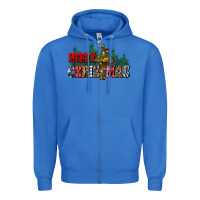 True Royal merry christmas  cross Zipper Hoodie - CowGirlArtShop