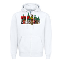 White merry christmas  cross Zipper Hoodie - CowGirlArtShop