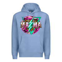 Colony Blue mama life and thunderbolt Premium Hoodie - JahusDesignShop