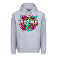 Heather Grey mama life and thunderbolt Premium Hoodie - JahusDesignShop