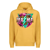 Mustard mama life and thunderbolt Premium Hoodie - JahusDesignShop
