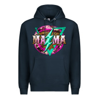 Navy mama life and thunderbolt Premium Hoodie - JahusDesignShop