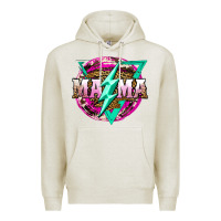 Oatmeal Heather mama life and thunderbolt Premium Hoodie - JahusDesignShop