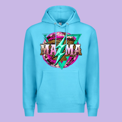 Mama Life And Thunderbolt Premium Hoodie Designed By Jahusdesignshop