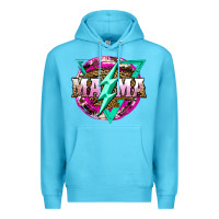Ocean Blue mama life and thunderbolt Premium Hoodie - JahusDesignShop