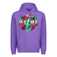 Purple mama life and thunderbolt Premium Hoodie - JahusDesignShop