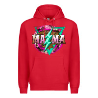 Red mama life and thunderbolt Premium Hoodie - JahusDesignShop
