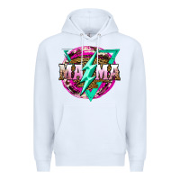 White mama life and thunderbolt Premium Hoodie - JahusDesignShop