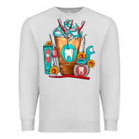 Dove Grey Dentist Cold Drink Frappe Premium Sweatshirt - FaDigitalArtStudio