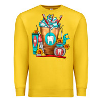 Lemon Dentist Cold Drink Frappe Premium Sweatshirt - FaDigitalArtStudio