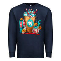 Navy Dentist Cold Drink Frappe Premium Sweatshirt - FaDigitalArtStudio