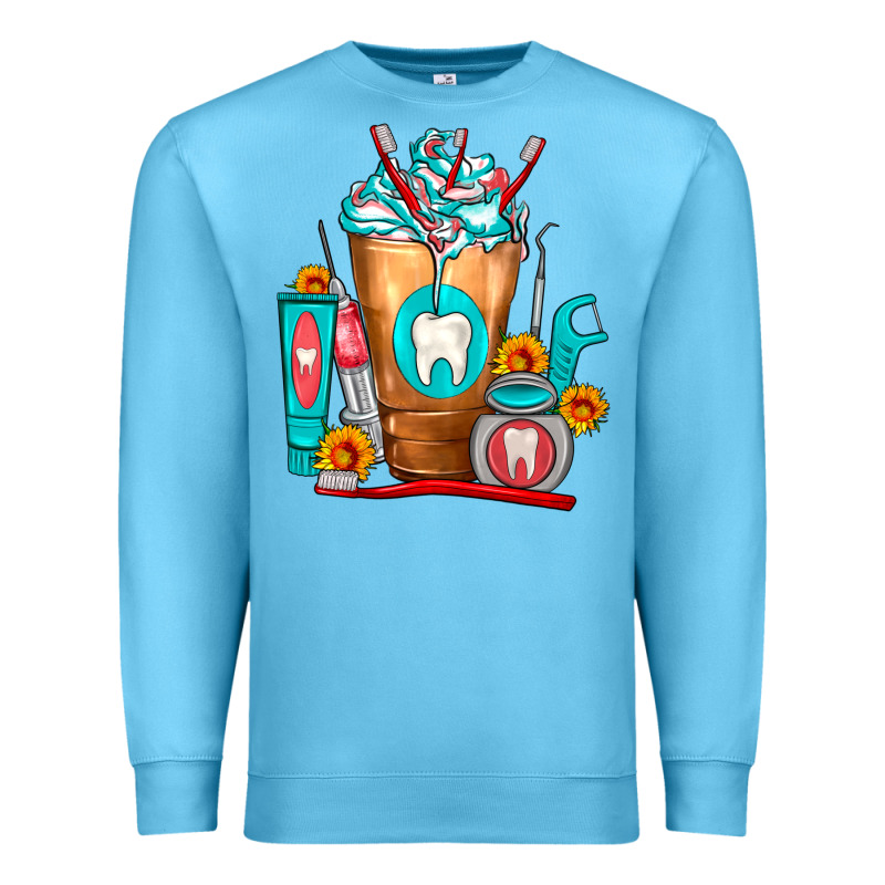 Dentist Cold Drink Frappe Premium Sweatshirt by FaDigitalArtStudio | Teevron