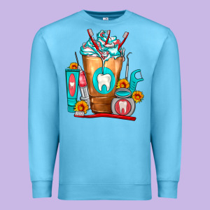 Dentist Cold Drink Frappe Premium Sweatshirt Designed By Fadigitalartstudio