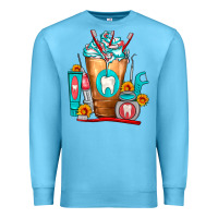 Ocean Blue Dentist Cold Drink Frappe Premium Sweatshirt - FaDigitalArtStudio