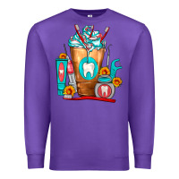 Purple Dentist Cold Drink Frappe Premium Sweatshirt - FaDigitalArtStudio