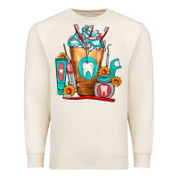 Sandshell Dentist Cold Drink Frappe Premium Sweatshirt - FaDigitalArtStudio