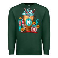 Sports Green Dentist Cold Drink Frappe Premium Sweatshirt - FaDigitalArtStudio