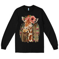 Black Giraffe with Floral Long Sleeve Tee - Bettercallsaul